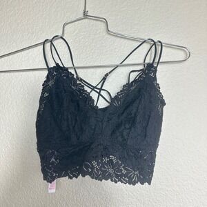 Victoria's Secret PINK Black Bralette Size MED